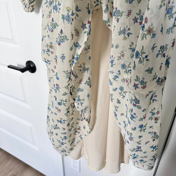 RTR Sweet Baby Jamie Floral Flowy Midi Dress Prairie Cottagecore Boho Garden SzS - Picture 11 of 13